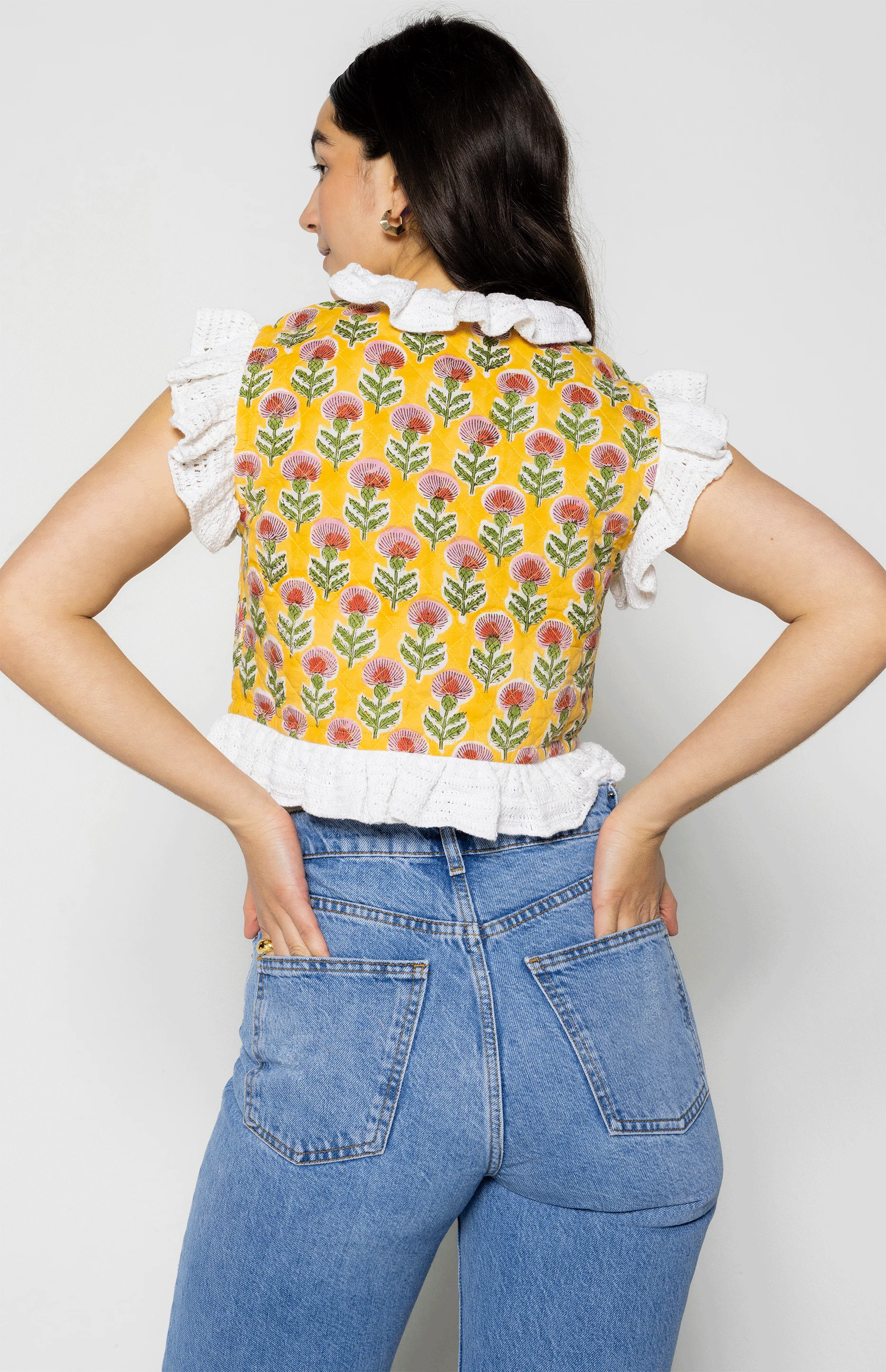 Gia Reversible Vest Yellow - Image 4