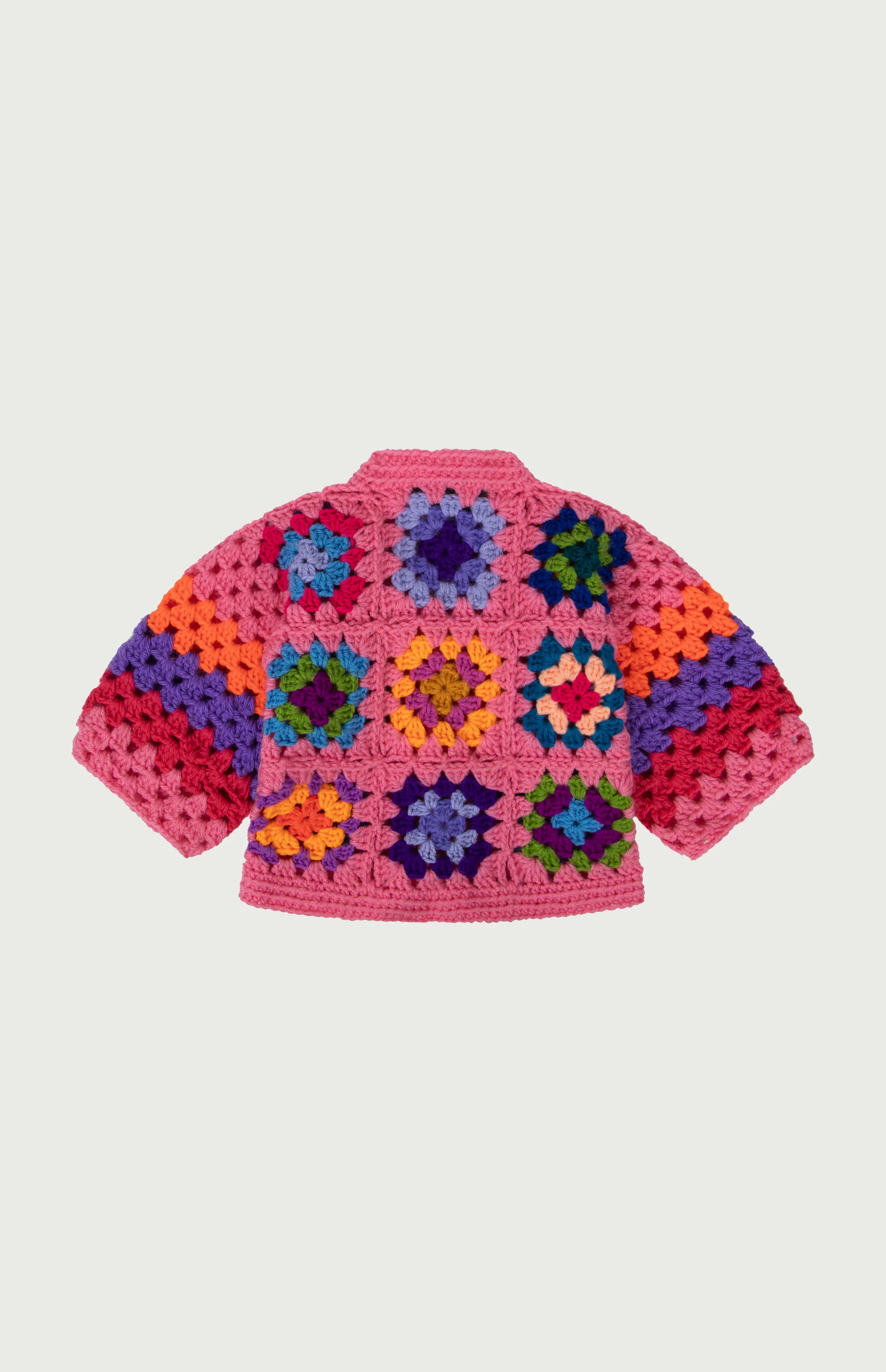 Mini Lina Crochet Cardigan Pink - Image 3