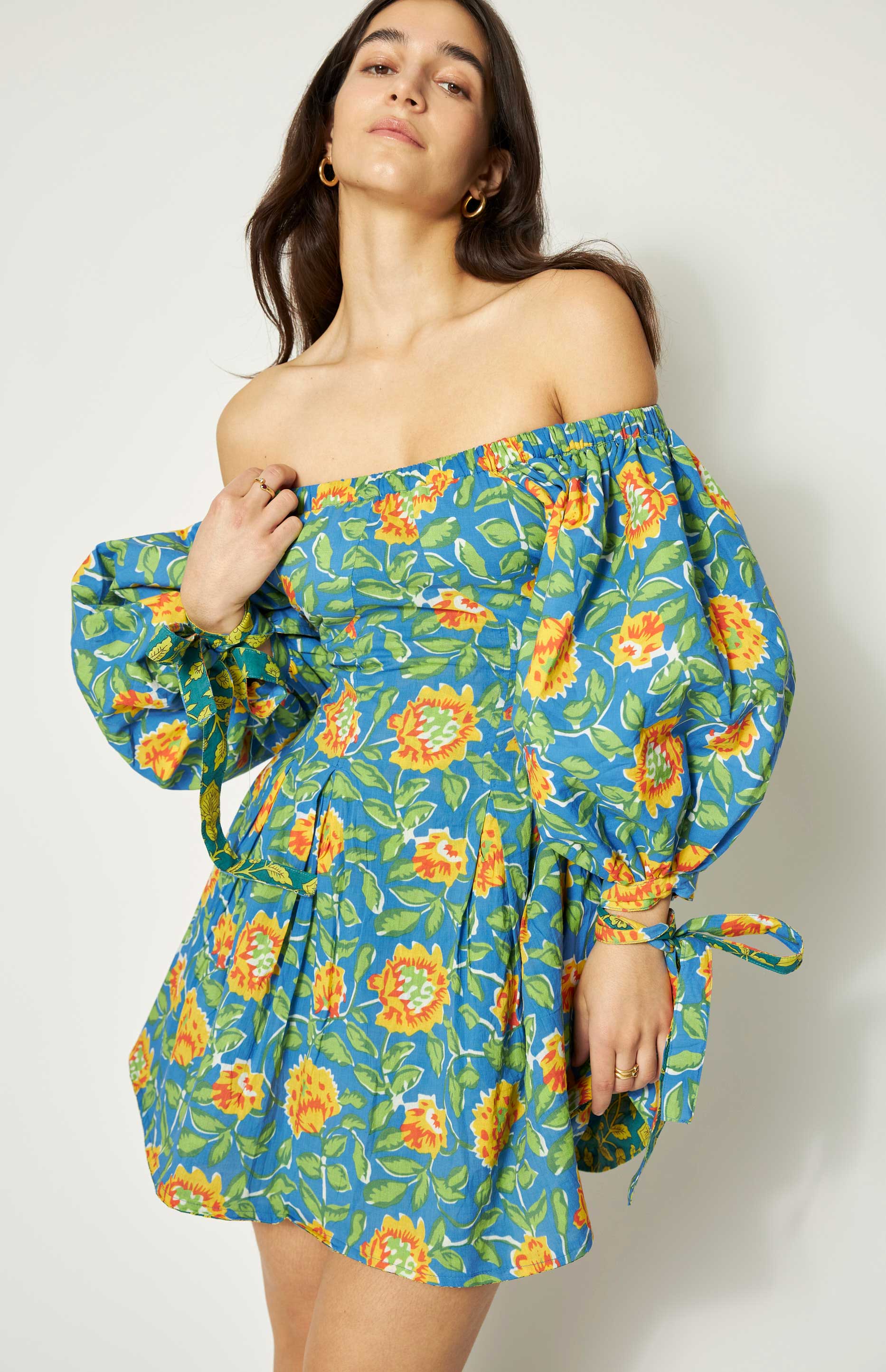 Rose Reversible Mini Dress Green - Image 6