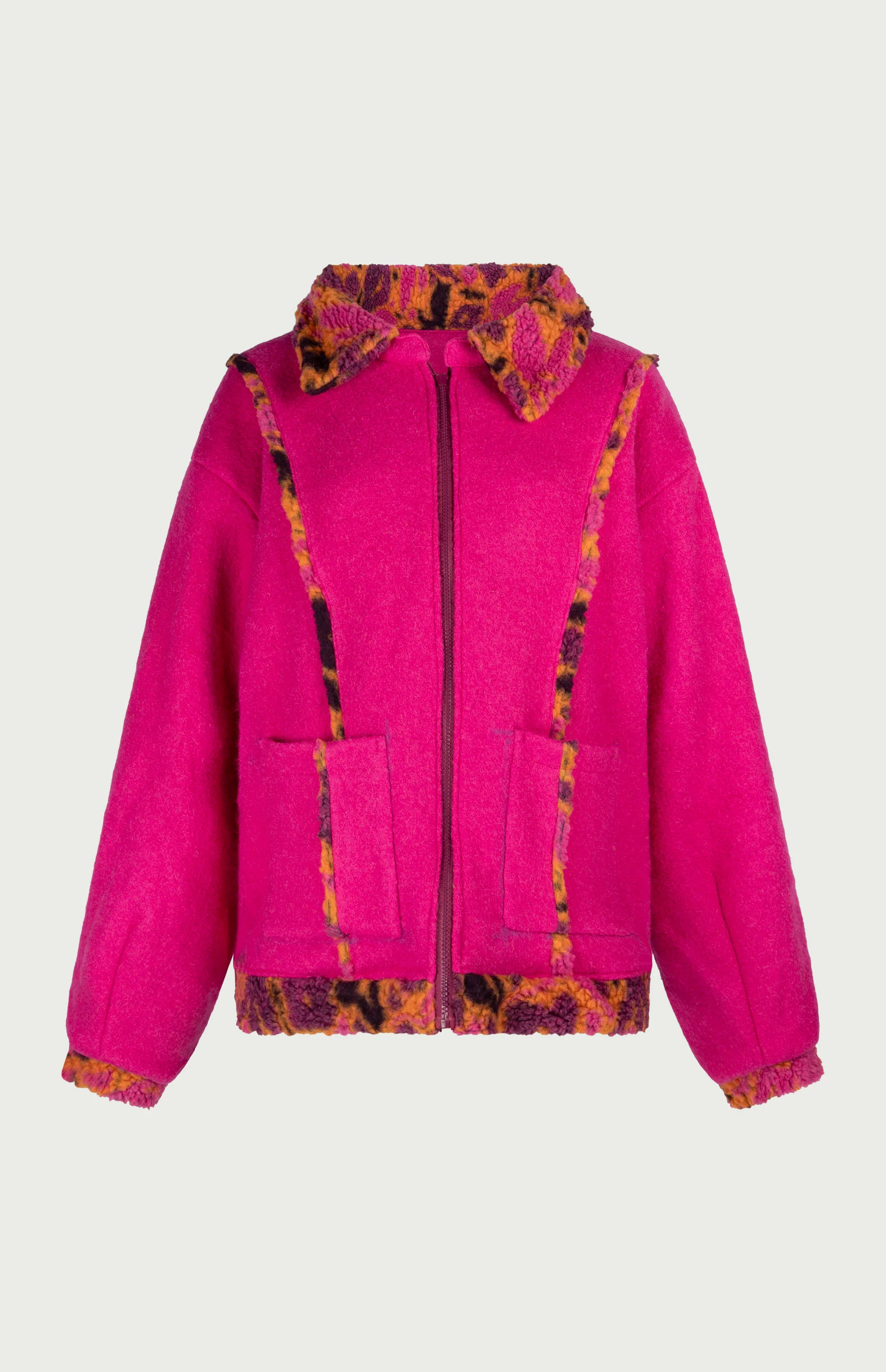 Stevie Reversible Fleece Jacket Orange - Image 8