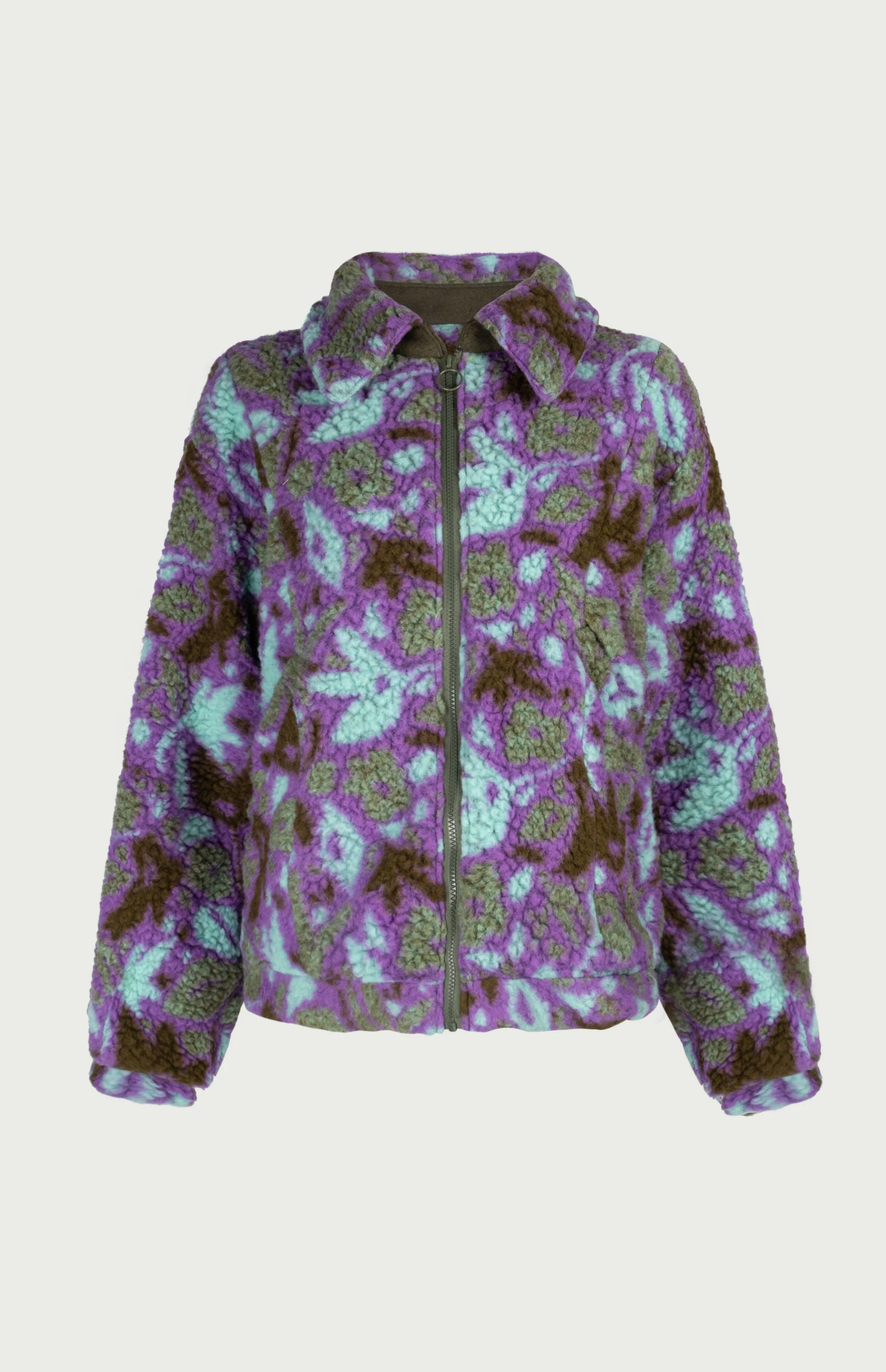 Stevie Reversible Fleece Jacket Purple - Image 4